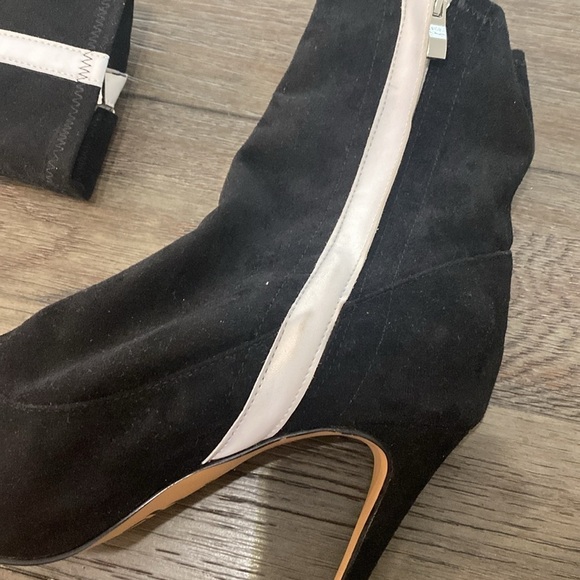 NWT BURJU Speechless Ankle Bootie Open Toe Stretch Ankle Boots | Black  11 - Picture 7 of 9